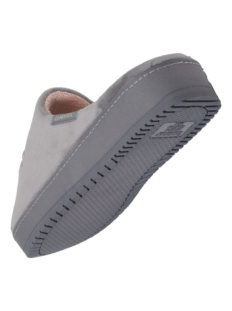 Isotoner Chausson A Talon Chaussons Mules Femme Suédine Talon Cm