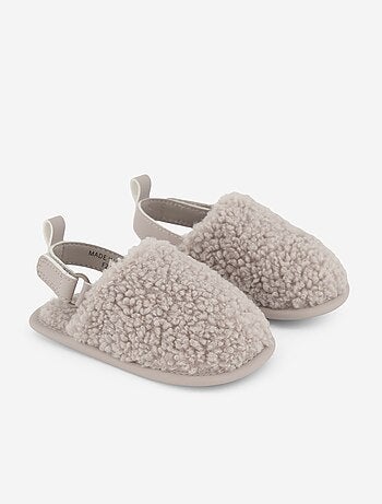 Chaussons mules avec brides de maintien