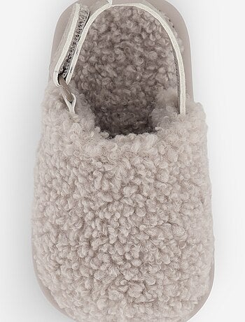 Chaussons mules avec brides de maintien