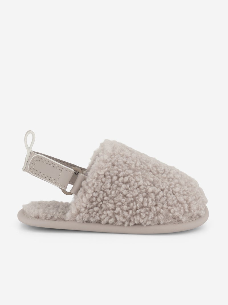 Chaussons mules avec brides de maintien Beige - Kiabi