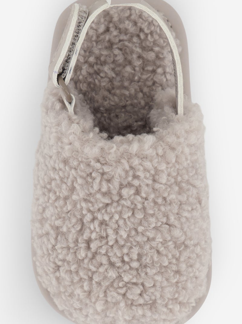 Chaussons mules avec brides de maintien Beige - Kiabi