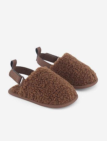 Chaussons mules avec brides de maintien