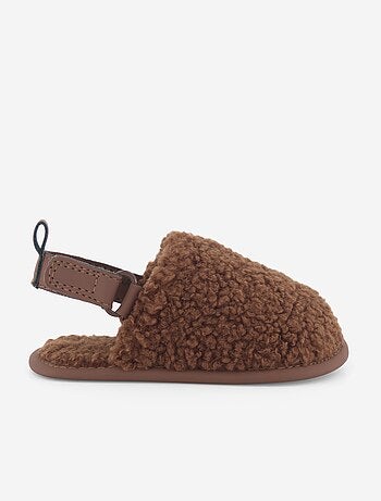 Chaussons mules avec brides de maintien