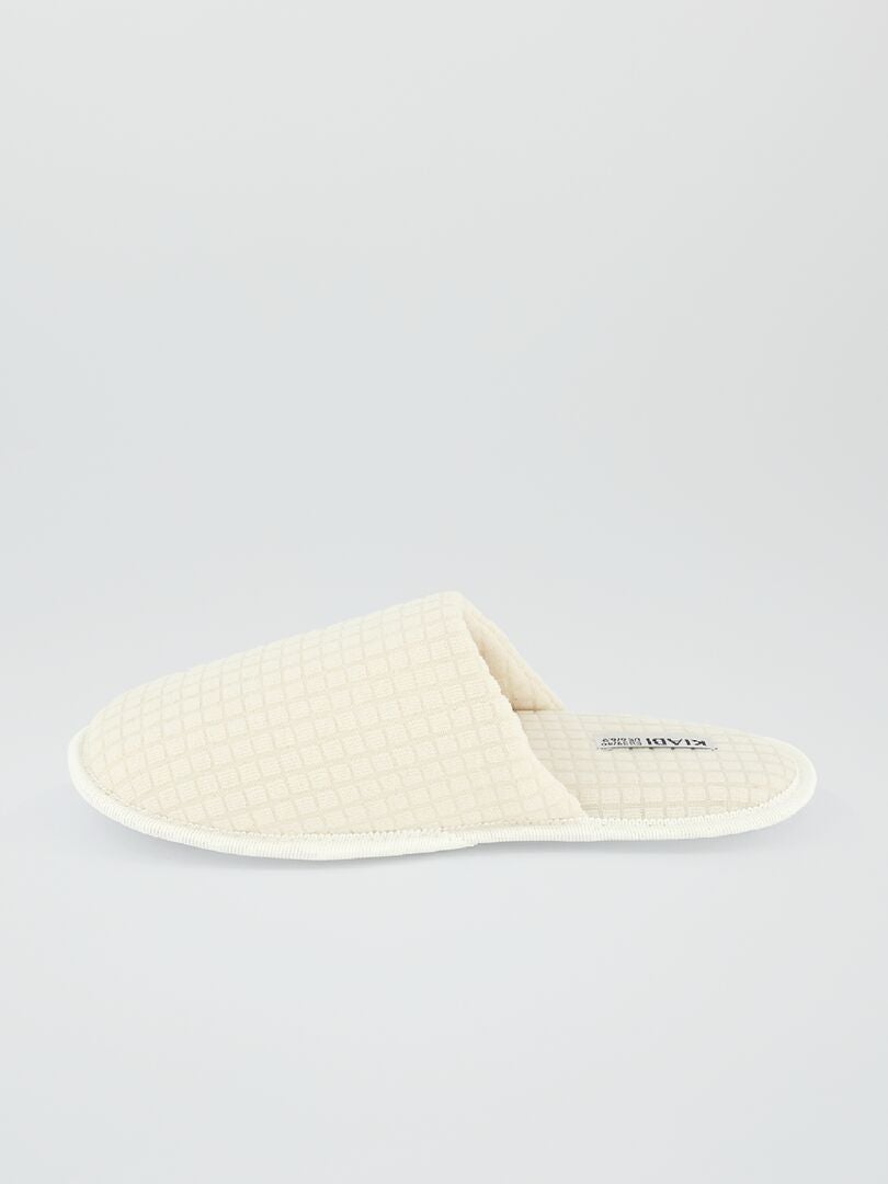 Chaussons mules Beige - Kiabi