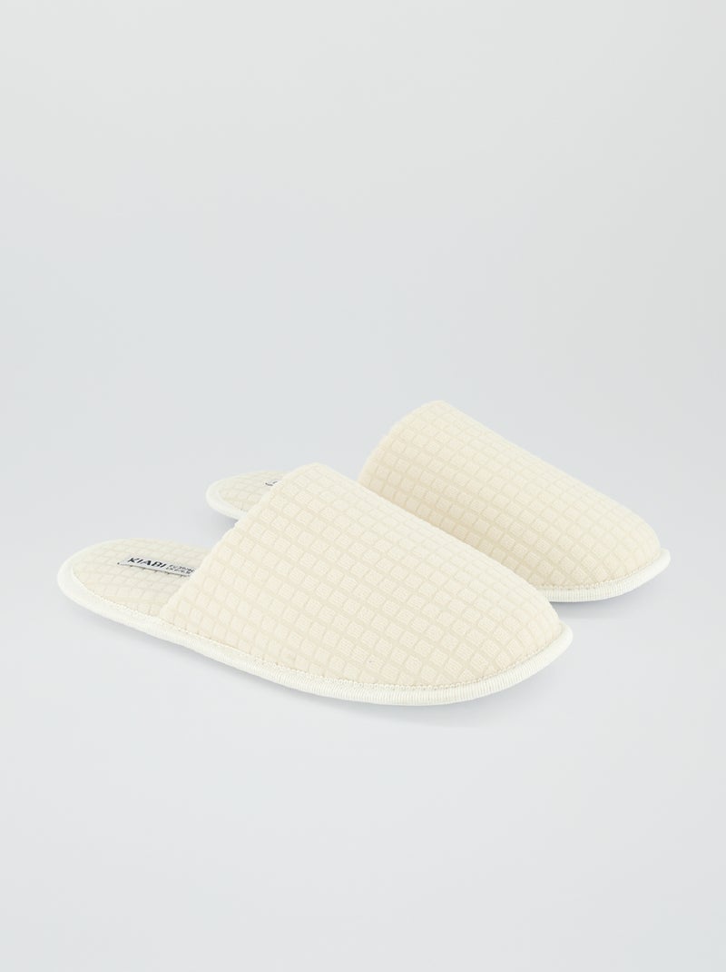 Chaussons mules Beige - Kiabi