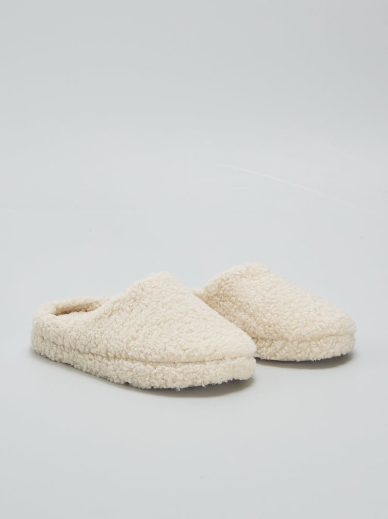 Chaussons mules Beige - Kiabi