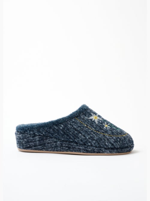 Chaussons mules brodés largeur confort - afibel - Kiabi