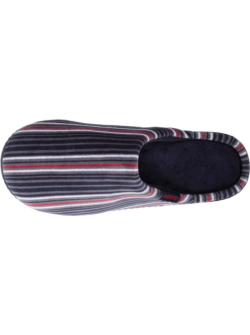Chaussons mules casual homme Isotoner Gris Rouge Bleu - Kiabi