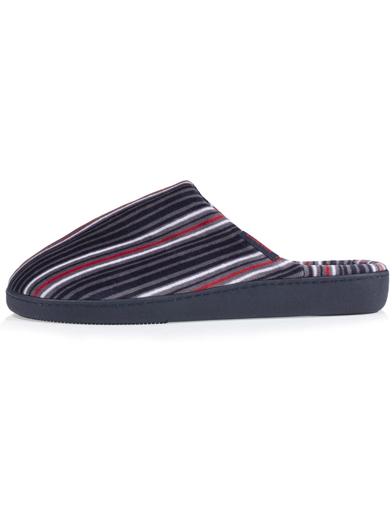 Chaussons mules casual homme Isotoner Gris Rouge Bleu - Kiabi