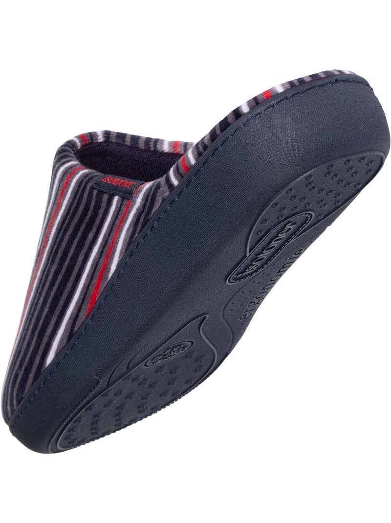 Chaussons mules casual homme Isotoner Gris Rouge Bleu - Kiabi