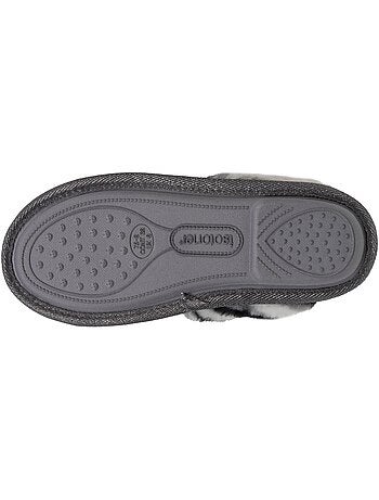 Chaussons mules chat fantaisie confort moelleux femme