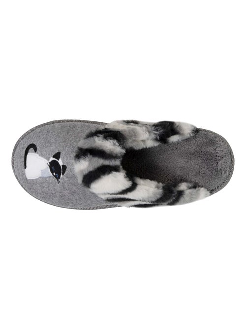 Chaussons mules Chat fantaisie Confort moelleux femme Isotoner - Kiabi Chaussons mules Chat fantaisie Confort moelleux femme Isotoner - Kiabi