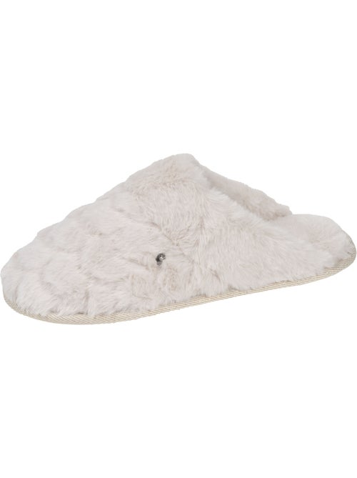 Chaussons mules chat fantaisie confort moelleux femme isotoner - Kiabi