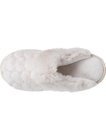 Chaussons mules chat fantaisie confort moelleux femme