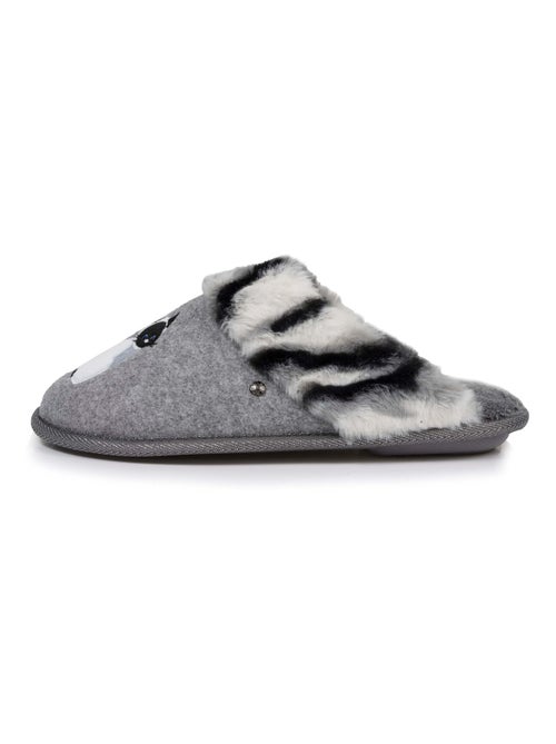 Chaussons mules chat fantaisie femme Isotoner - Kiabi