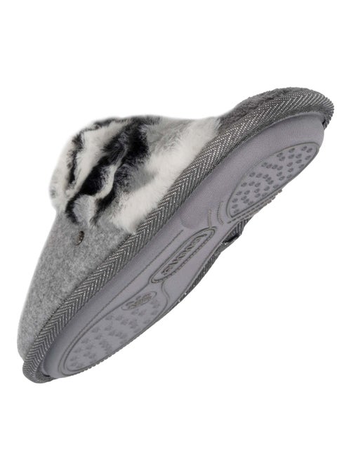 Chaussons mules chat fantaisie femme Isotoner - Kiabi