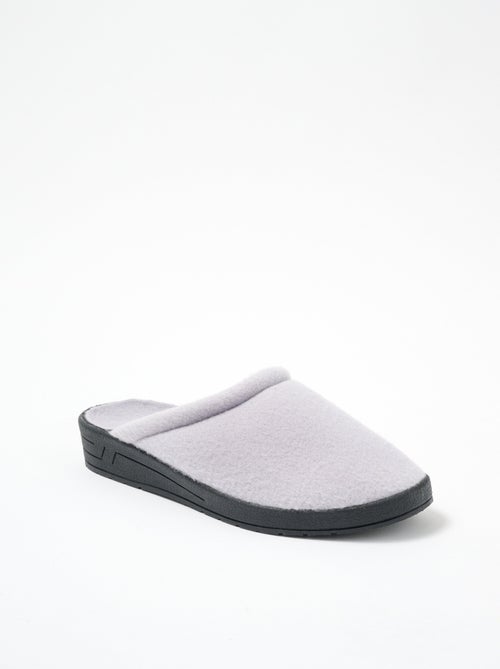 Chaussons mules chauds confort polaire - Kiabi