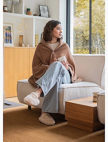 Chaussons mules chauds fourrure douce - AFIBEL