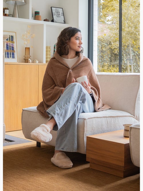 Chaussons mules chauds fourrure douce - AFIBEL - Kiabi