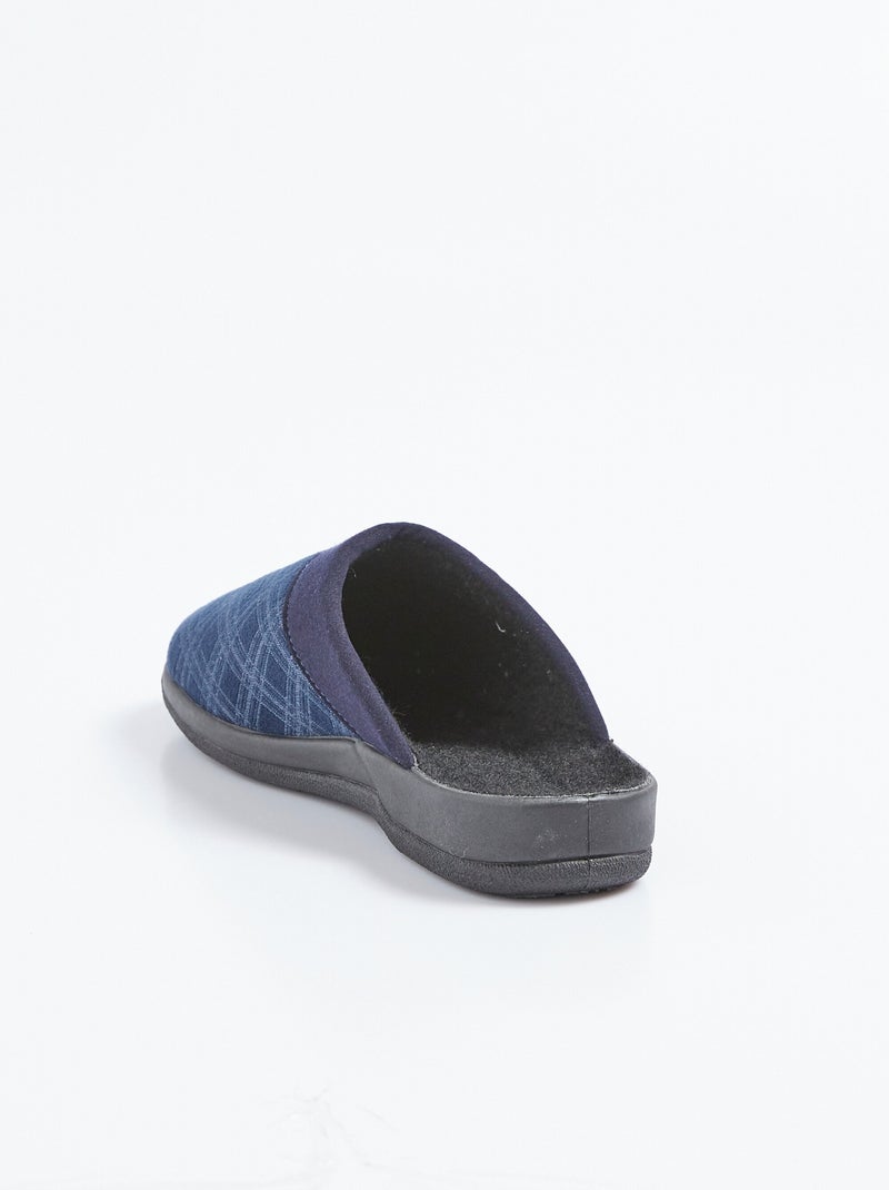 Chaussons mules compensées mixtes largeur confort - Afibel Bleu marine - Kiabi