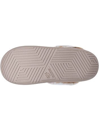 Chaussons mules cuir semelle bloup extra confort femme