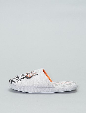 Product 'Minnie' sait comment prendre soin de vos pieds... - Chaussons mules - Slippers - En jersey chiné - Semelle matelassée - Imprimé Minnie 'Disney' sur le dessus - Semelle d'usure antidérapanteHabillement Chaussures / Chaussures / Chaussures fille / Chaussons Standard KIABI