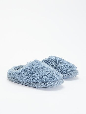 Chaussons mules effet moutonné