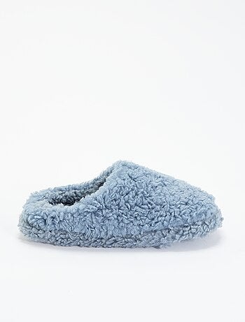 Chaussons mules effet moutonné
