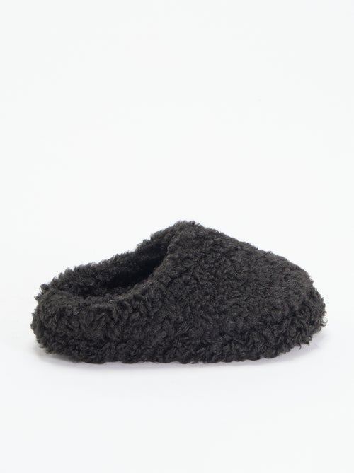 Chaussons mules effet moutonné - Kiabi
