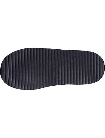 Chaussons mules en cuir et interieur ultra doux en homme isotoner