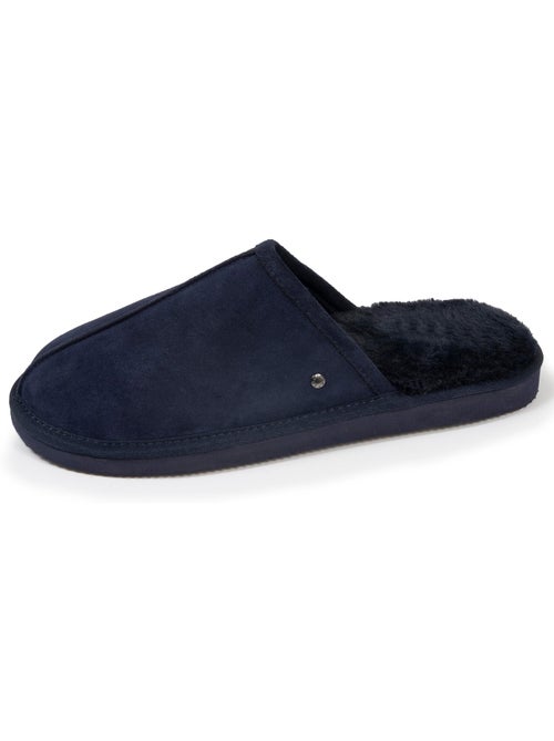 Chaussons mules en cuir et interieur ultra doux en homme isotoner - Kiabi Chaussons mules en cuir et interieur ultra doux en homme isotoner - Kiabi