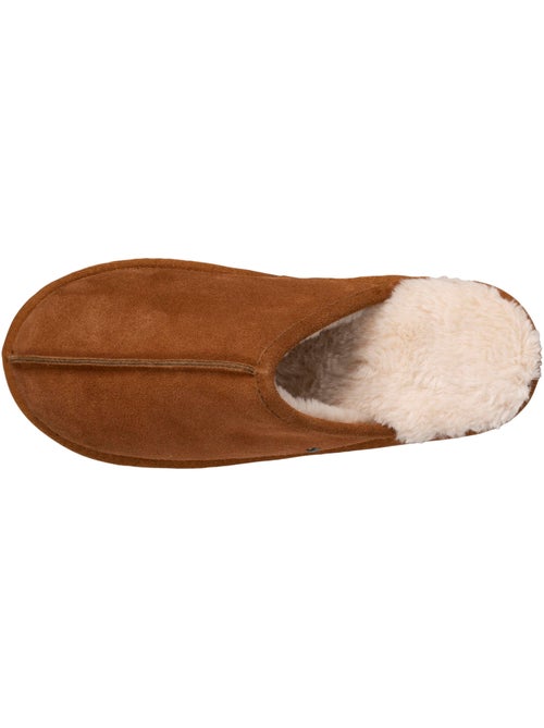 Chaussons mules en cuir et interieur ultra doux en homme isotoner - Kiabi Chaussons mules en cuir et interieur ultra doux en homme isotoner - Kiabi