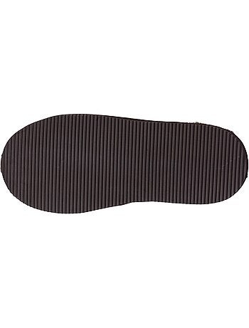 Chaussons mules en cuir et interieur ultra doux en homme isotoner
