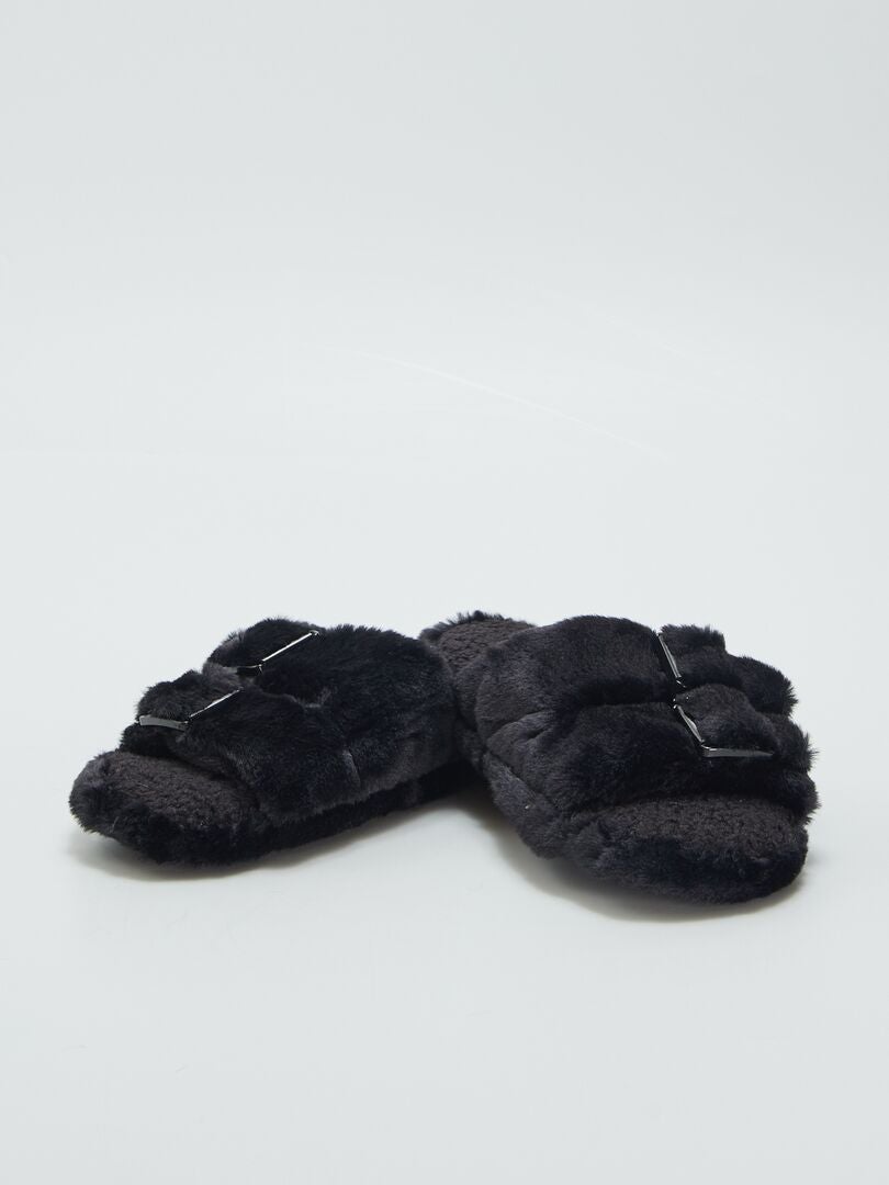 Pantoufles bottes d'hiver en fourrure pour femmes • Chaussons Univers