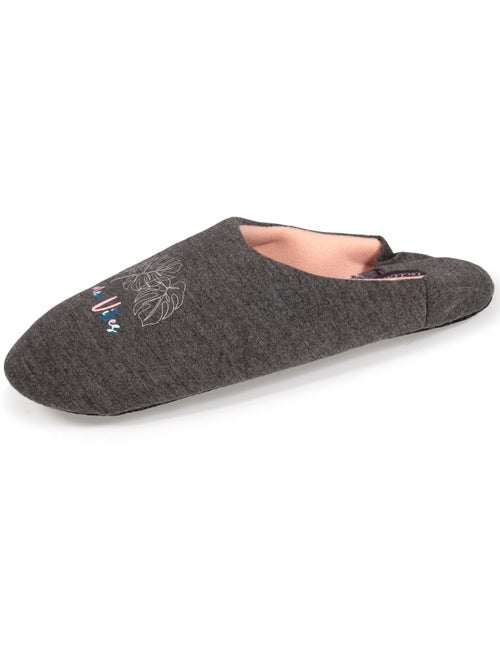 Chaussons mules en jersey et semelle à picots femme isotoner - Kiabi Chaussons mules en jersey et semelle à picots femme isotoner - Kiabi