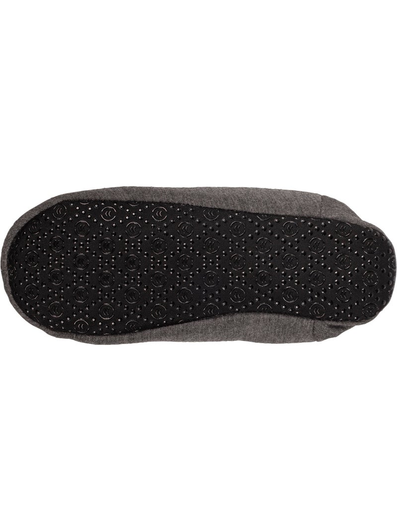 Chaussons mules en jersey et semelle à picots femme isotoner Gris chiné - Kiabi
