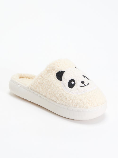 Chaussons mules en maille bouclette - Kiabi Chaussons mules en maille bouclette - Kiabi