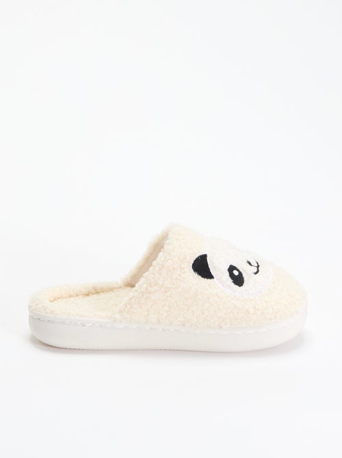 Chaussons mules en maille bouclette - Kiabi Chaussons mules en maille bouclette - Kiabi