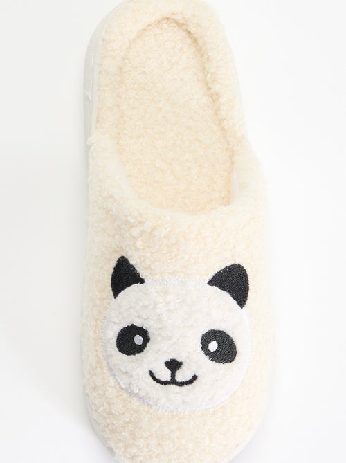 Chaussons mules en maille bouclette - Kiabi Chaussons mules en maille bouclette - Kiabi