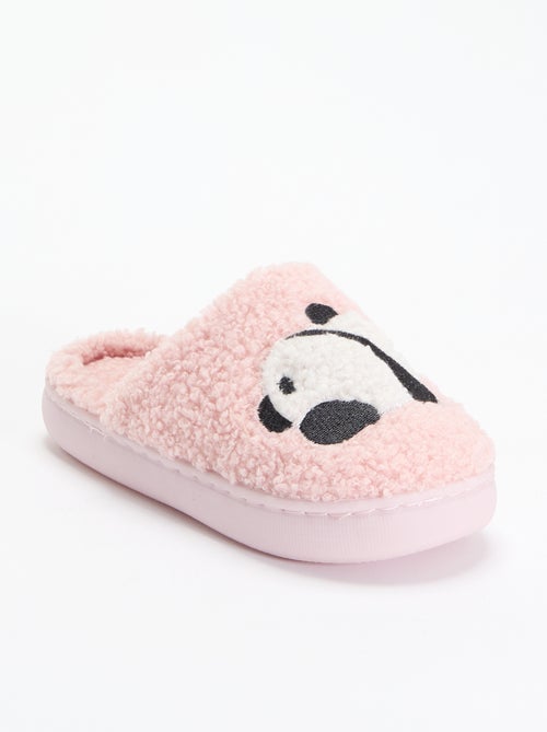 Chaussons mules en maille bouclette - Kiabi Chaussons mules en maille bouclette - Kiabi
