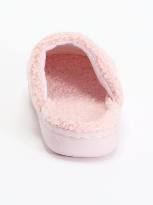 Chaussons mules en maille bouclette - Kiabi Chaussons mules en maille bouclette - Kiabi