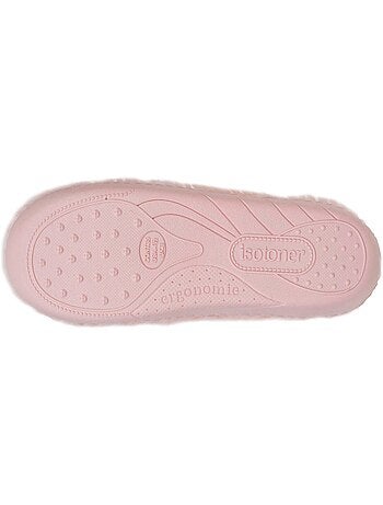 Chaussons mules en matière douce, semelle ergonomique fille isotoner