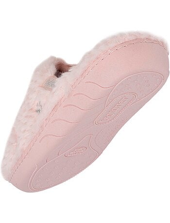 Chaussons mules en matière douce, semelle ergonomique fille isotoner