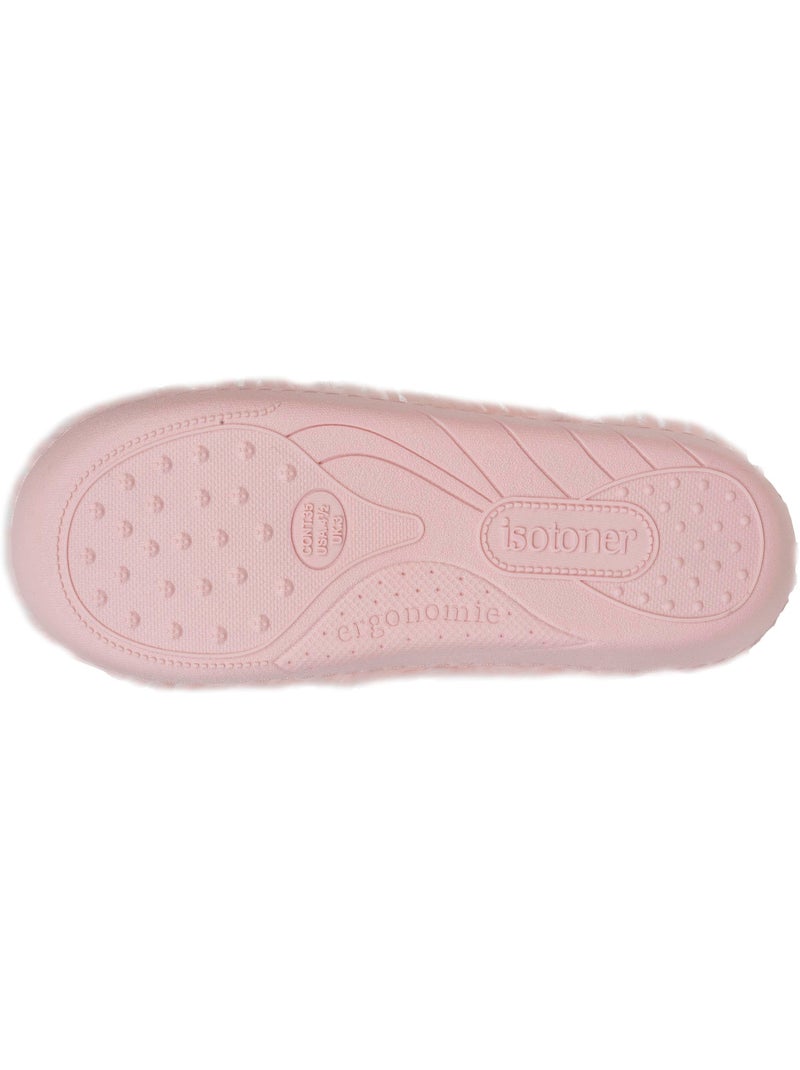 Chaussons mules en matière douce, semelle ergonomique fille isotoner Rose - Kiabi