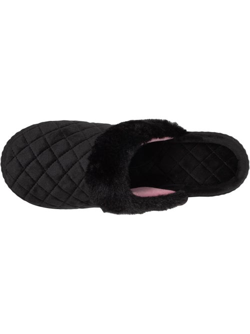 Chaussons mules en microvelours matelassé femme isotoner - Kiabi