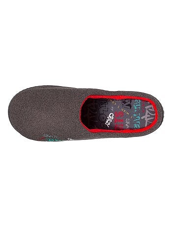 Chaussons mules en polaire avec des détails graffiti garçon Isotoner