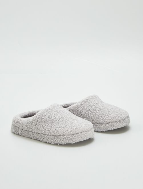 Chaussons  mules en sherpa - Kiabi