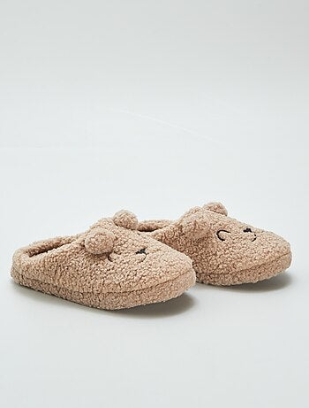 Chaussons mules en sherpa