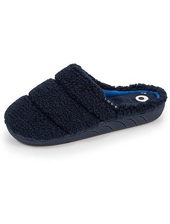 Chaussons mules en sherpa, semelle ergonomique confort garçon isotoner