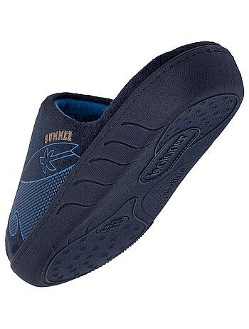 Chaussons mules en suédine, semelle ergonomique confort garçon Isotoner